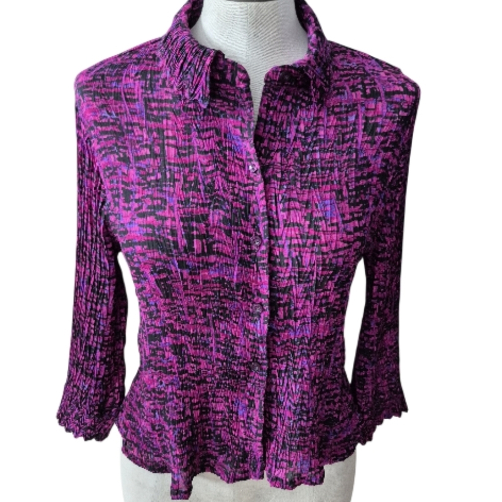 Kim Rogers Size Small Lightweight Button Front Blouse